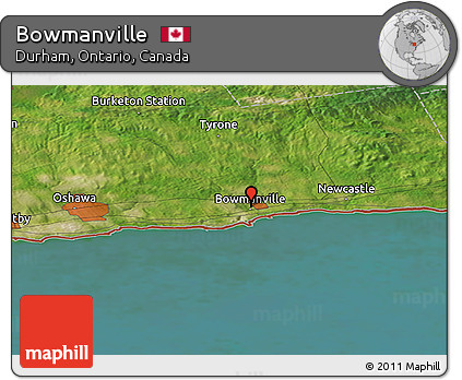 Satellite Panoramic Map of Bowmanville
