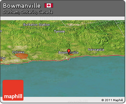 Satellite Panoramic Map of Bowmanville