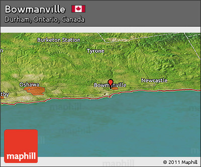 Satellite Panoramic Map of Bowmanville