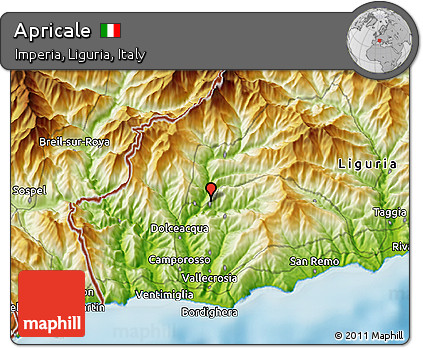 Physical 3D Map of Apricale