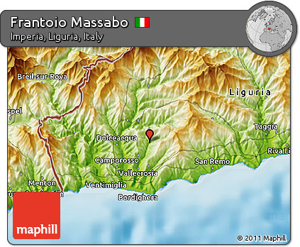 Physical 3D Map of Frantoio Massabo