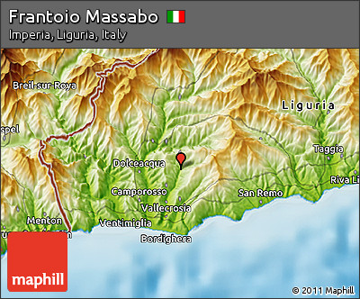 Physical 3D Map of Frantoio Massabo