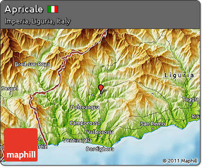 Physical 3D Map of Apricale