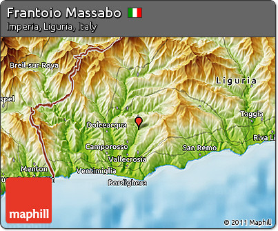 Physical 3D Map of Frantoio Massabo