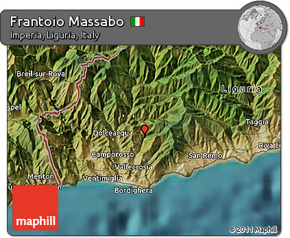 Satellite 3D Map of Frantoio Massabo