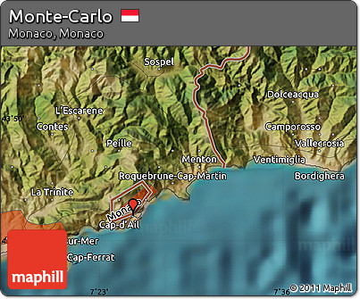 Satellite Map of Monte-Carlo