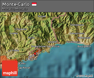 Satellite Map of Monte-Carlo