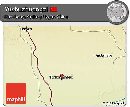 Physical 3D Map of Yushuzhuangzi