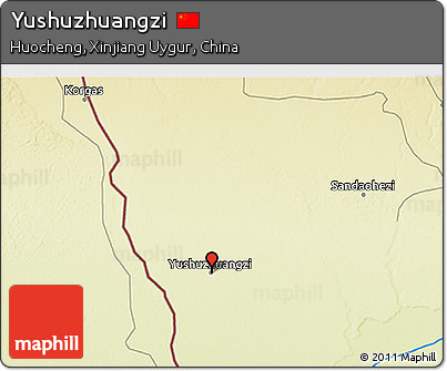 Physical 3D Map of Yushuzhuangzi