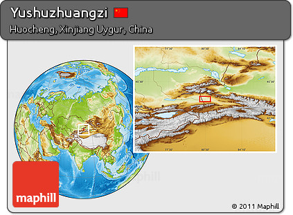 Physical Location Map of Yushuzhuangzi