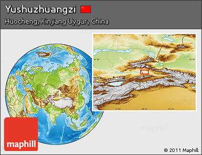 Physical Location Map of Yushuzhuangzi