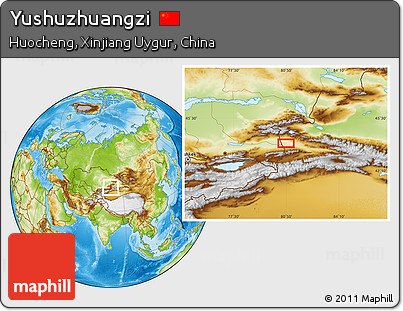 Physical Location Map of Yushuzhuangzi