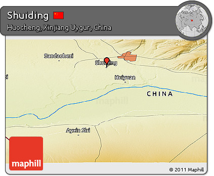 Physical Panoramic Map of Shuiding