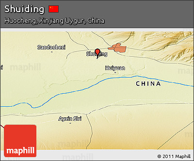 Physical Panoramic Map of Shuiding