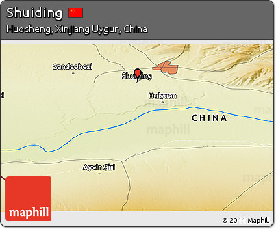 Physical Panoramic Map of Shuiding