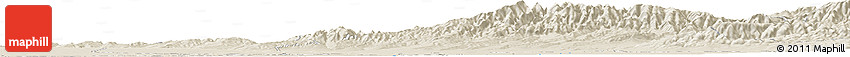 Shaded Relief Horizon Map of the Area around 43° 53' 30" N, 81° 40' 30" E