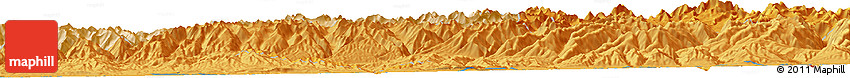 Political Horizon Map of the Area around 43° 53' 30" N, 83° 22' 30" E