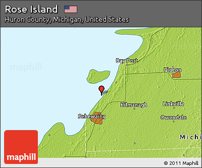 Physical 3D Map of Rose Island