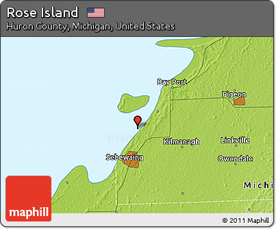 Physical 3D Map of Rose Island