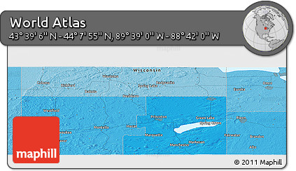 Political Panoramic Map of the Area around 43° 53' 30" N, 89° 10' 30" W