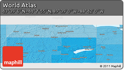 Political Panoramic Map of the Area around 43° 53' 30" N, 89° 10' 30" W