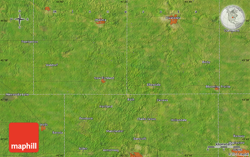 Satellite Map of New Richland