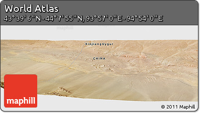 Satellite Panoramic Map of the Area around 43° 53' 30" N, 94° 25' 30" E