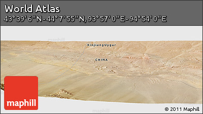 Satellite Panoramic Map of the Area around 43° 53' 30" N, 94° 25' 30" E