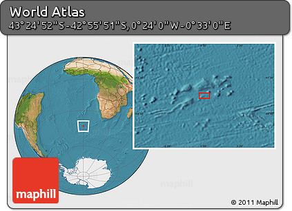 Satellite Location Map of the Area around 43° 10' 22" S, 0° 4' 30" E