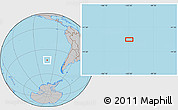 Gray Location Map of the area around 43° 10' 22" S, 102° 46' 30" W