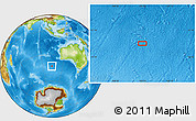 Physical Location Map of the area around 43° 10' 22" S, 103° 46' 30" E