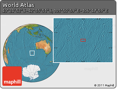 Satellite Location Map of the Area around 43° 10' 22" S, 106° 19' 29" E