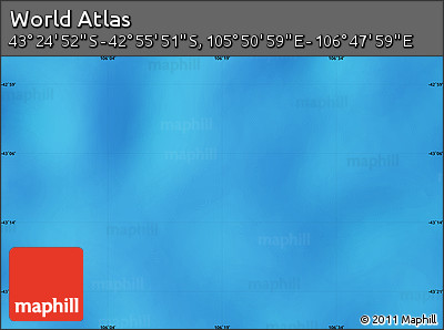Physical Map of the Area around 43° 10' 22" S, 106° 19' 29" E