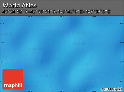 Physical Map of the Area around 43° 10' 22" S, 107° 10' 30" E