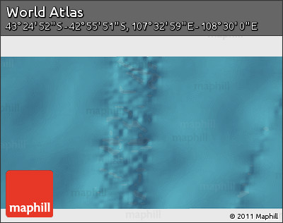 Satellite 3D Map of the Area around 43° 10' 22" S, 108° 1' 30" E