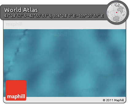 Satellite 3D Map of the Area around 43° 10' 22" S, 108° 52' 30" E