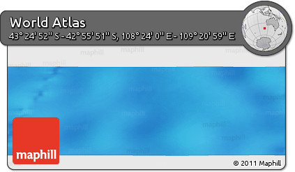Physical Panoramic Map of the Area around 43° 10' 22" S, 108° 52' 30" E