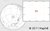 Blank Location Map of the area around 43° 10' 22" S, 108° 43' 29" W