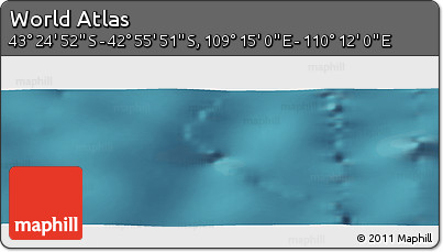 Satellite Panoramic Map of the Area around 43° 10' 22" S, 109° 43' 29" E