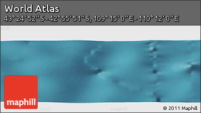 Satellite Panoramic Map of the Area around 43° 10' 22" S, 109° 43' 29" E