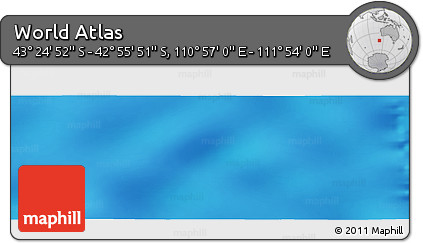 Physical Panoramic Map of the Area around 43° 10' 22" S, 111° 25' 30" E