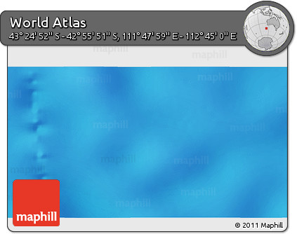 Shaded Relief 3D Map of the Area around 43° 10' 22" S, 112° 16' 30" E