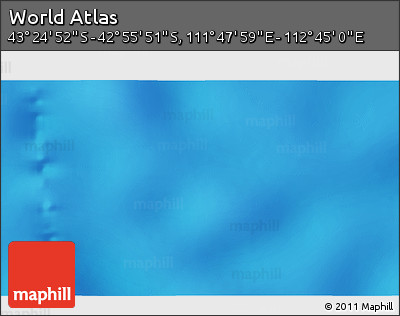 Shaded Relief 3D Map of the Area around 43° 10' 22" S, 112° 16' 30" E