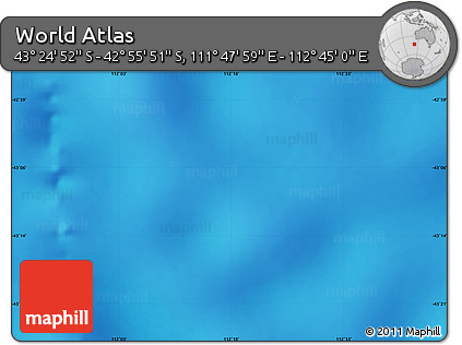 Physical Map of the Area around 43° 10' 22" S, 112° 16' 30" E