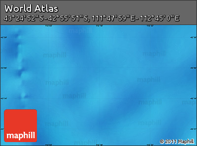 Physical Map of the Area around 43° 10' 22" S, 112° 16' 30" E