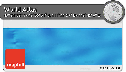 Shaded Relief Panoramic Map of the Area around 43° 10' 22" S, 112° 16' 30" E