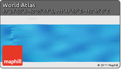 Shaded Relief Panoramic Map of the Area around 43° 10' 22" S, 112° 16' 30" E
