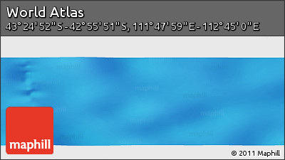 Shaded Relief Panoramic Map of the Area around 43° 10' 22" S, 112° 16' 30" E