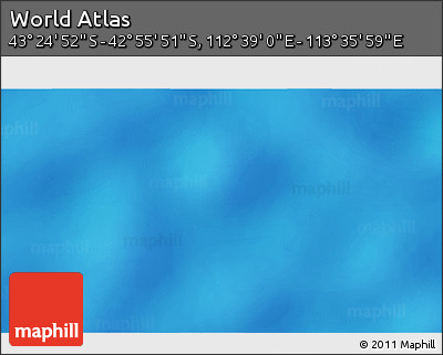 Physical 3D Map of the Area around 43° 10' 22" S, 113° 7' 30" E