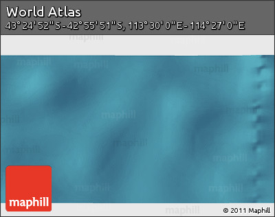 Satellite 3D Map of the Area around 43° 10' 22" S, 113° 58' 29" E